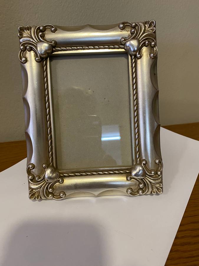 Ornate silver-finish picture fram