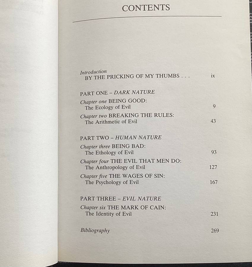 DARK NATURE (A natural history of evil), by Lyall Watson. Hardcover. Vgood condition.