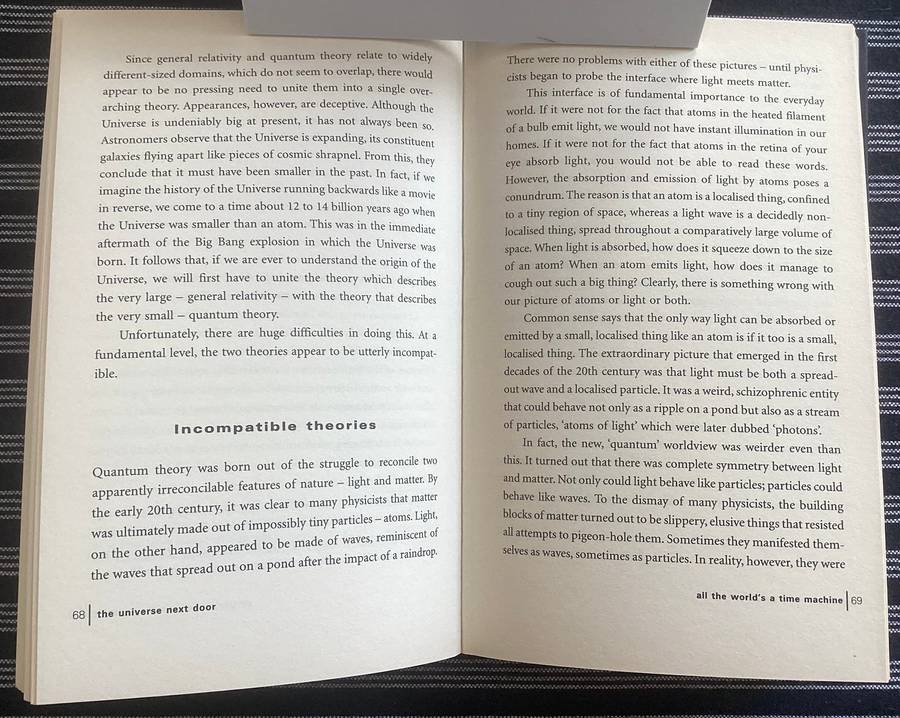 The Universe Next Door, by Marcus Chown. Hardcover, V Good condition.