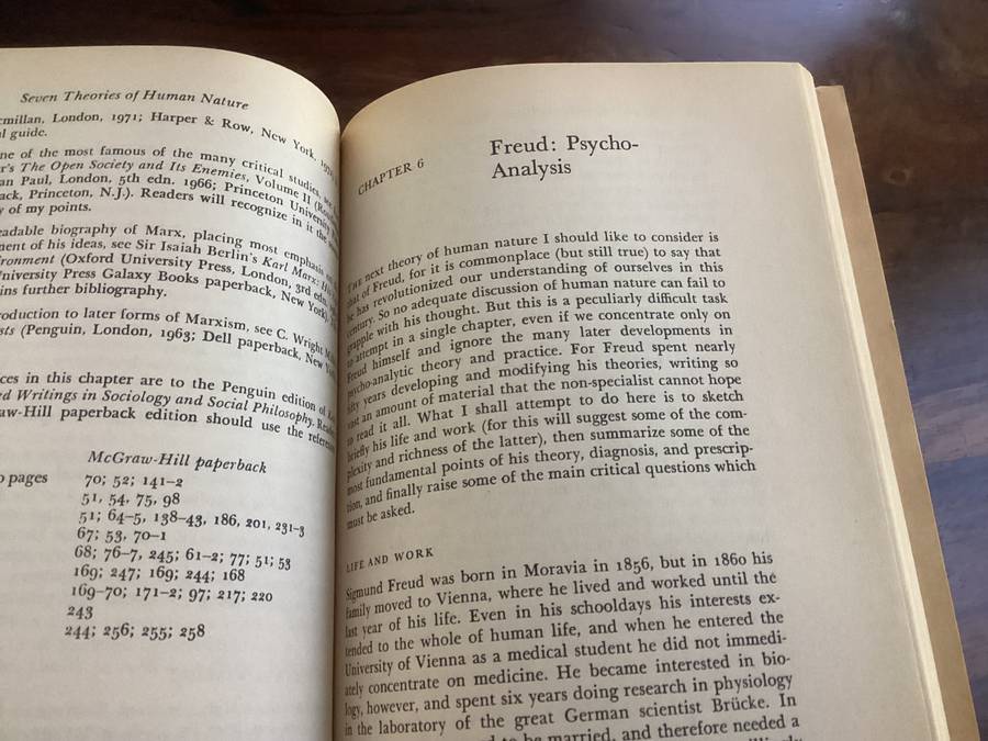Seven Theories of Human Nature. Paperback in a Good+ condition.