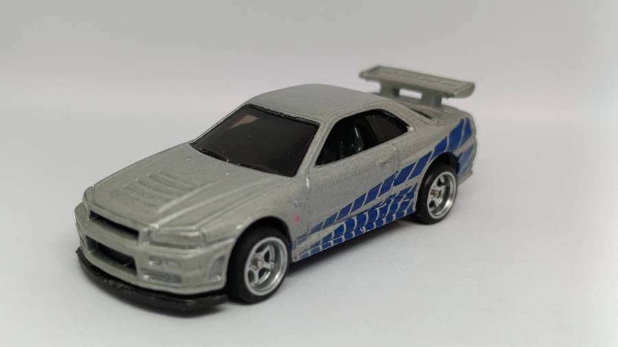 1/64 scale Hotwheels Nissan R34 GTR Fast and Furious custom