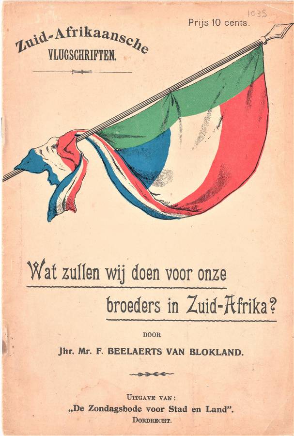 Wat zullen wij doen voor onze broeders in Zuid-Afrika?, Jhr. Mr. F. BEELAERTS VAN BLOKLAND