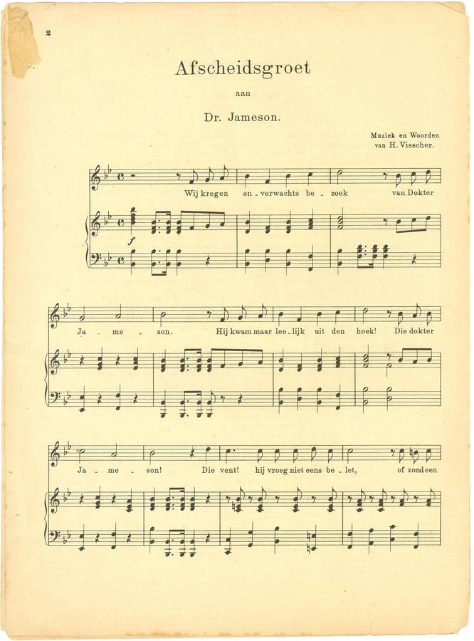 Afscheidsgroet van het Volk der Zuid-Afrikaansche Republiek aan Dr. Jameson
