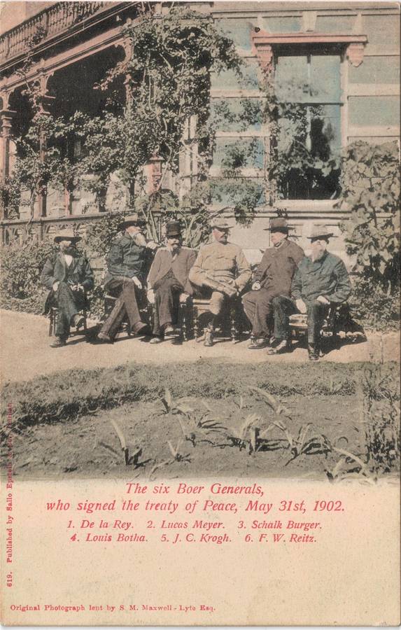 RPPC The six Boer Generals, who Signed the Treaty of Peace, May 31st, 1902