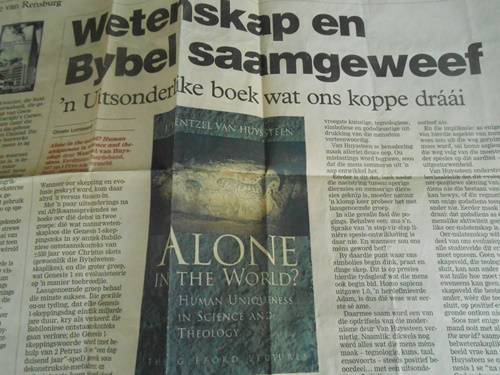 Alone in the world? Human Uniqueness in Science and Theology, Van huyssteen