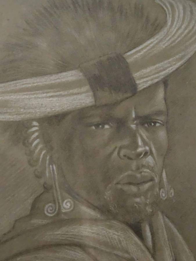 PENCIL SKETCH JALUO TRIBESMAN