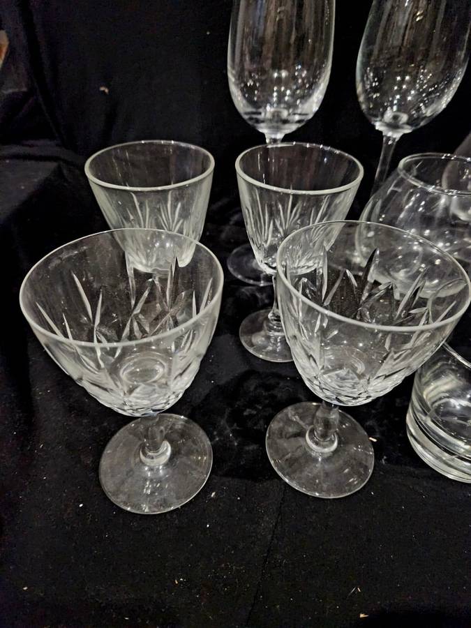 Glass lot 16 ( 8 x doubles ) CRYSTAL /CUTGLASS