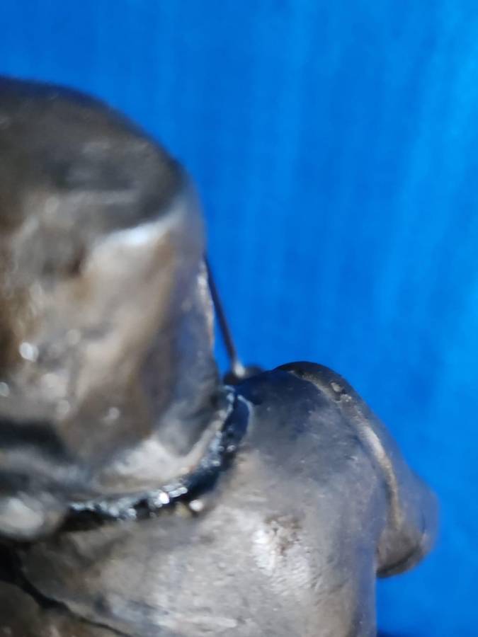 Old Man with sheep figurine Spelter