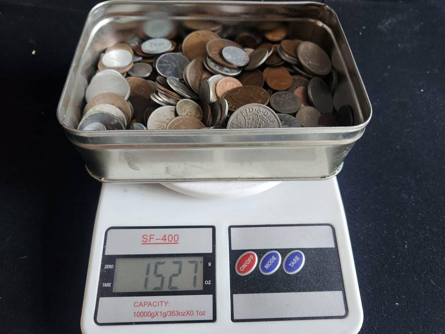 MIX LOT OF COINS ( SA + INTERNATIONAL ) 1, 5 KG