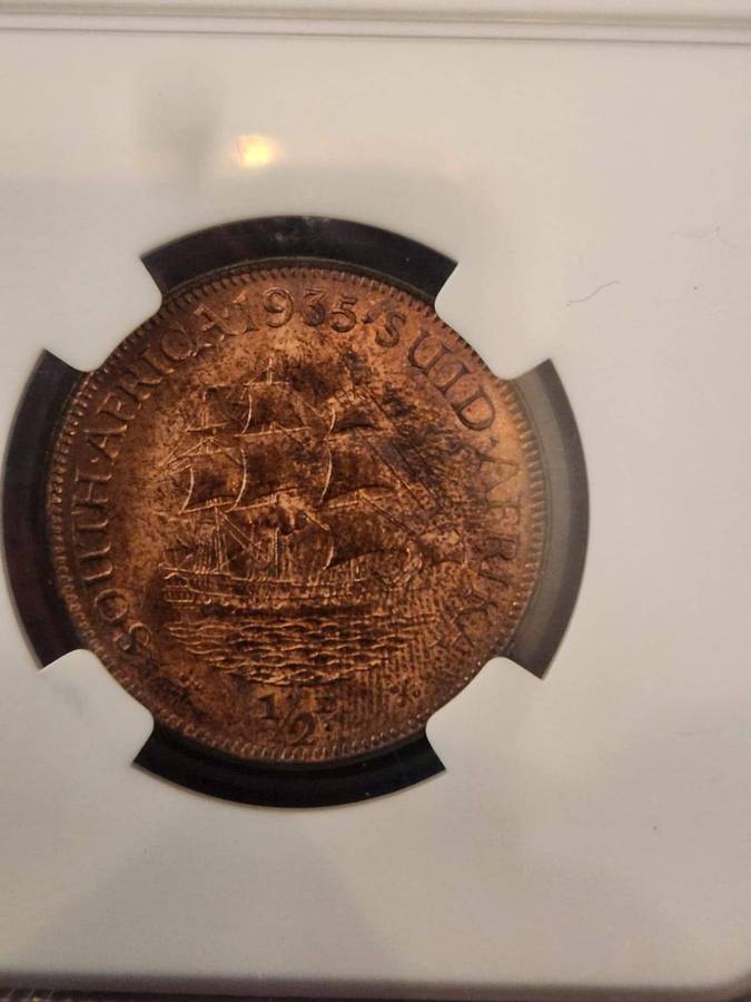 1935 UNION HALF PENNY MS 63 RB