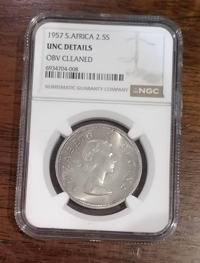 1957 UNION HALFCROWN UNC details