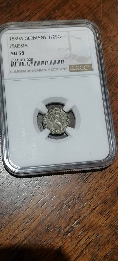 1839 A GERMANY 1/2 SG PRUSSIA