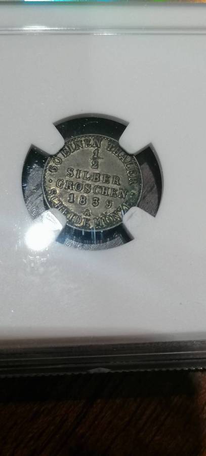 1839 A GERMANY 1/2 SG PRUSSIA