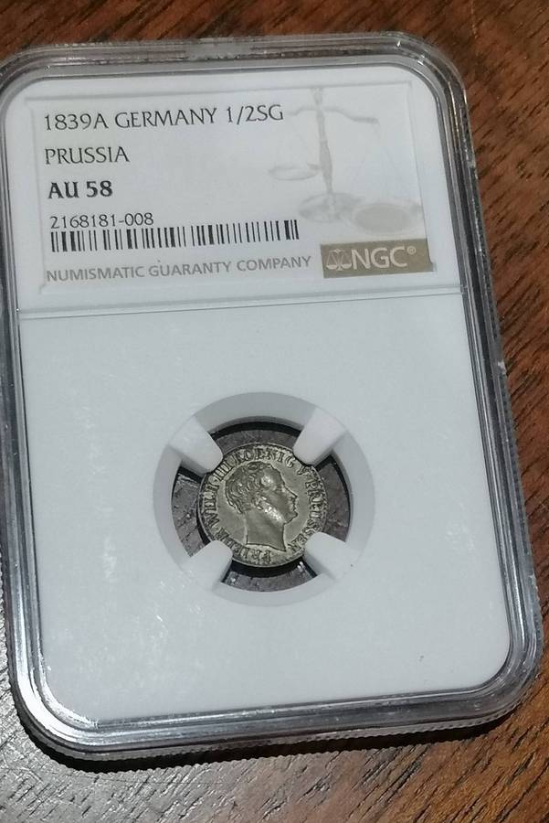 1839 A GERMANY 1/2 SG PRUSSIA