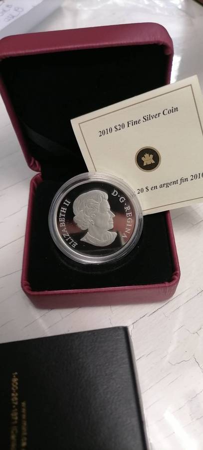 2010 CANADIAN  20 $ PROOF SILVER DOLLAR