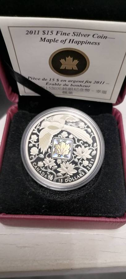 2011 CANADIAN PROOF SILVER 15$ MAPLE