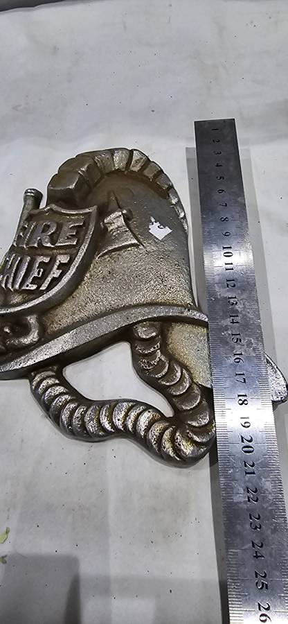 HEAVY METAL /CAST IRON FIRE CHIEF SIGN