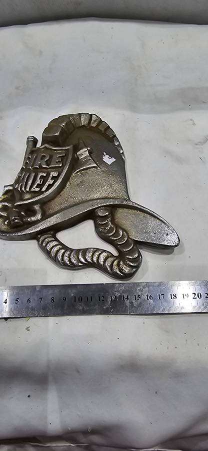 HEAVY METAL /CAST IRON FIRE CHIEF SIGN