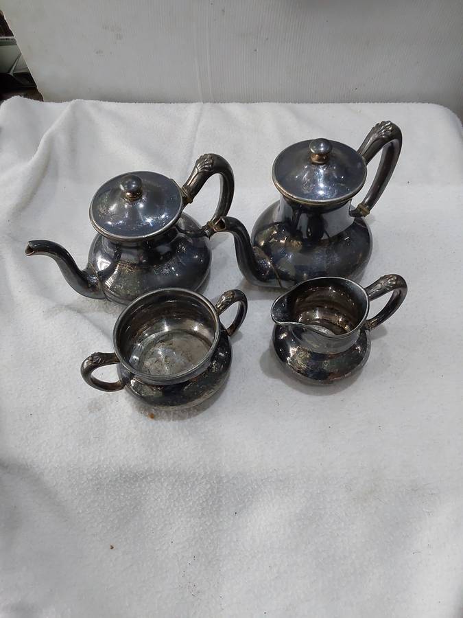 REED & BARTON 87.5 SILVER (6 OZ) TEA/COFFEE SET-SEE MARKINGS