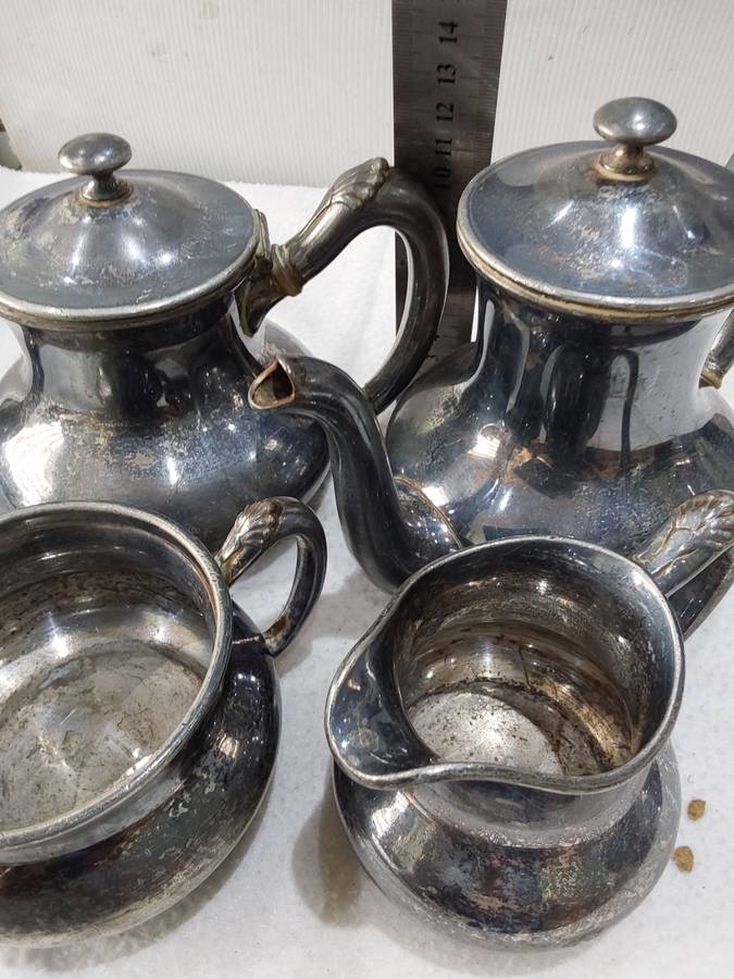 REED & BARTON 87.5 SILVER (6 OZ) TEA/COFFEE SET-SEE MARKINGS