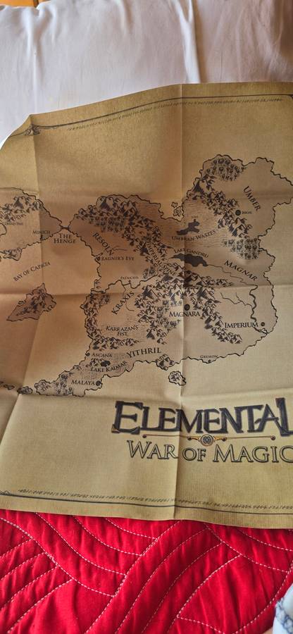 ELEMENTAL WAR OF MAGIC PC GAME WITH FIGURINE ,BOOKLET AND CANVAS MA WITH POSTERP