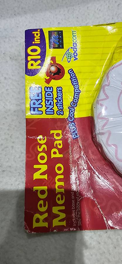 VINTAGE RED NOSE MEMO PAD*SEALED UNIT)