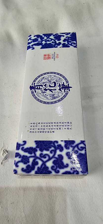 PORCELAIN BLUE AND WHITE PEN(NEEDS INK REFILL)IN ORIGINAL BOX