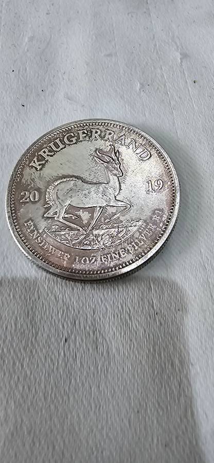 2019 1oz FINE SILVER KRUGER RAND COI