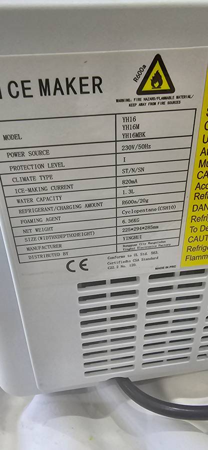 COUNTERTOP ICE MAKER(UNUSED CONDITION)