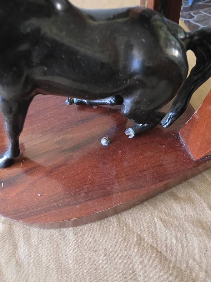 VINTAGE BRONZE HORSE BOOK DIVIDER-SEE DESCRIPTION,15 x 15cm