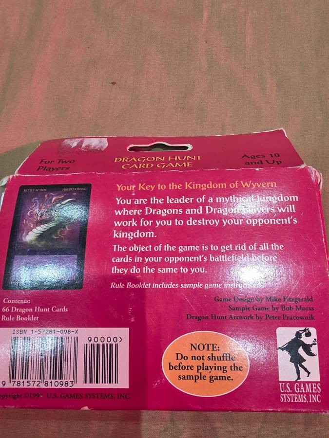 COMPLETE SET VINTAGE DRAGON HUNT  CARD GAME PLUS 15 FANTASY TDC BOOSTER CARDS