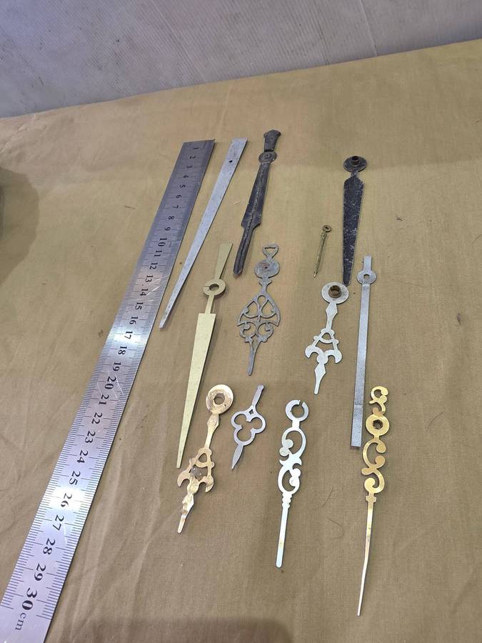 12 PIECE VINTAGE METAL CLOCK DIALS