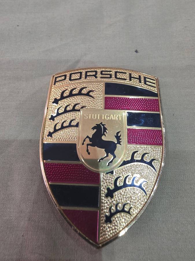 PORSCHE FRONT EMBLEM BADGE(MADE IN GERMANY) SEE MARKINGS