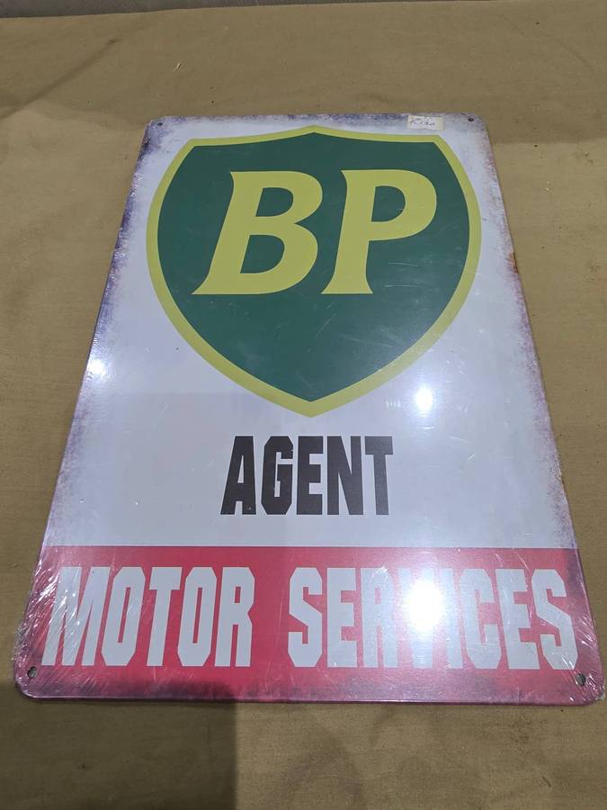 BP AGENT MOTOR SERVICES METAL SIGN(30 X 20CM)