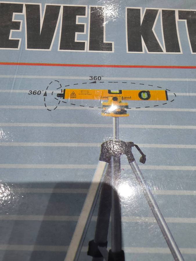 LASER ROTARY LEVEL KIT WITH TRIPOD (*FACTORY SEALED UNIT)