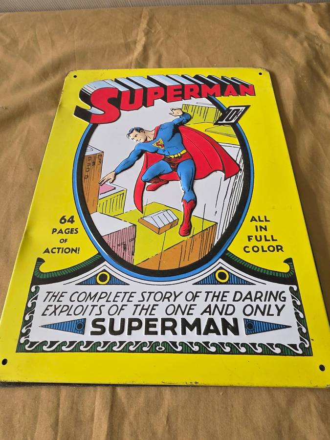 SUPERMAN METAL SIGN(20 X 26CM)