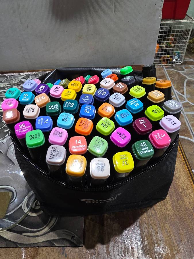 60 PIECE TWIN SIDED(THICK OF THIN) MARKER PENS