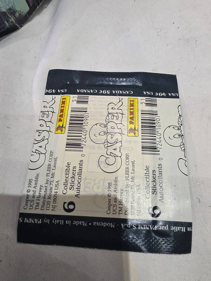 BOX OF 50 CASPER THE FRIENDLY GHOST COLLECTABLE STICKERS(300 STICKERS)