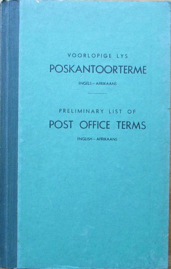 Preliminary List of Post Office Terms