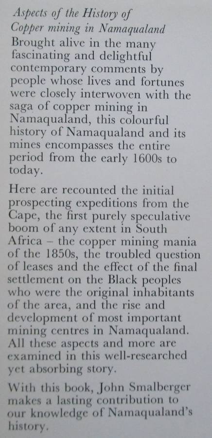 A History of Copper Mining in Namaqualand 1846 - 1931