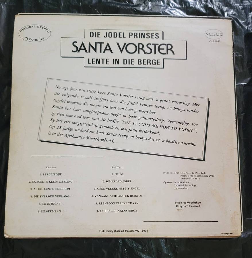 SANTA VORSTER - LENTE IN DIE BERGE