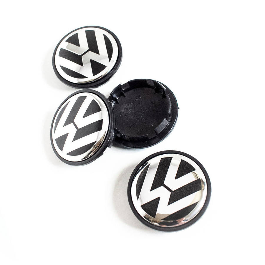 VW center caps 65mm - (NOT POLO SIZE)