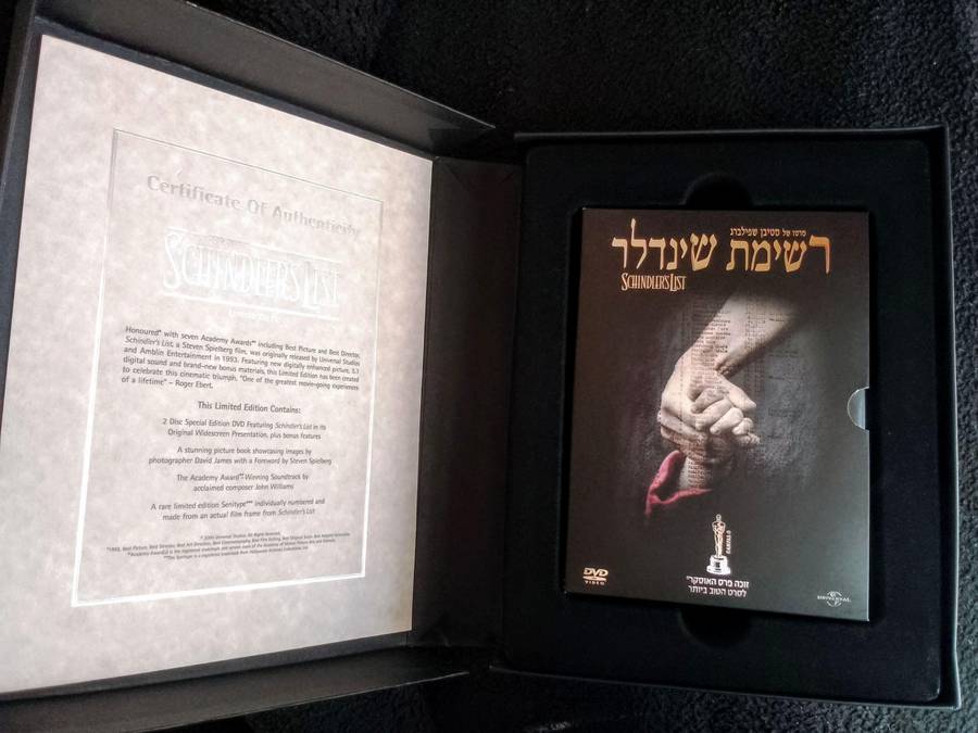 Schindlers List Anniversary DVD box import (Liam Neeson)