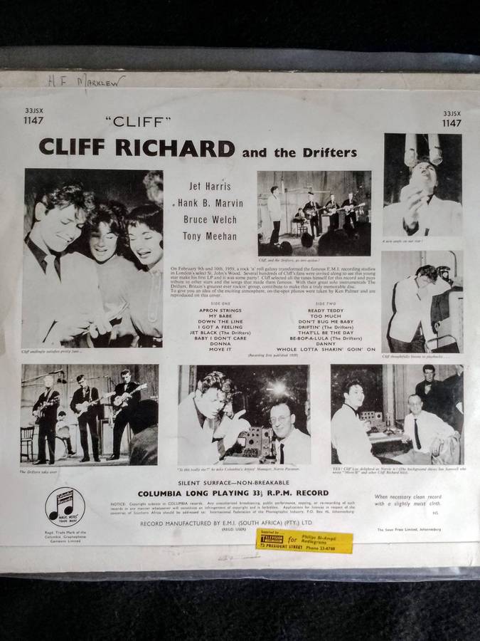 Cliff (Cliff Richard and the Drifters) 1959