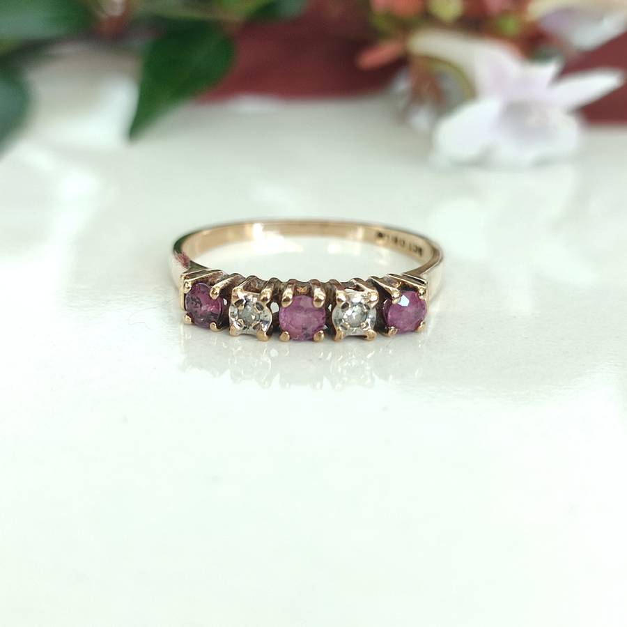 Diamond & Ruby Ring #cc032