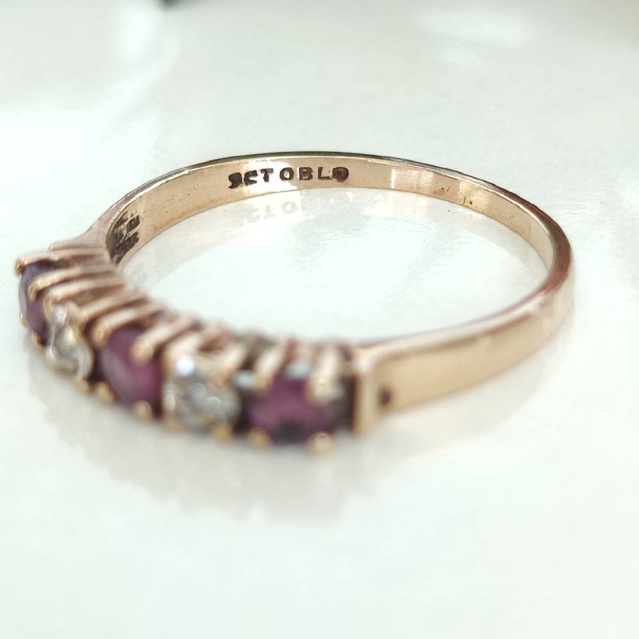 Diamond & Ruby Ring #cc032