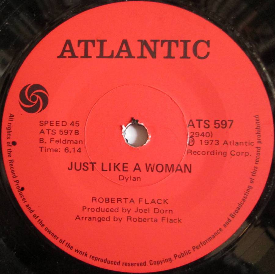 ROBERTA FLACK - KILLING ME SOFTLY WITH THIS SONG / JUST LIKE A WOMAN (7 SINGLE/VINYL)
