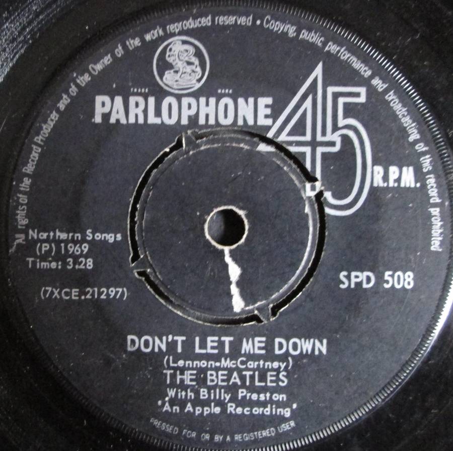 THE BEATLES - GET BACK / DONT LET ME DOWN  (7 SINGLE/VINYL)