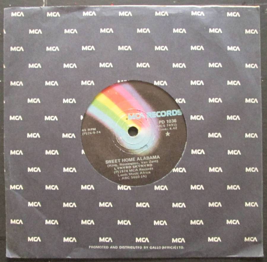 LYNYRD SKYNYRD - SWEET HOME ALABAMA / WORKIN FOR MCA (7 SINGLE/VINYL)