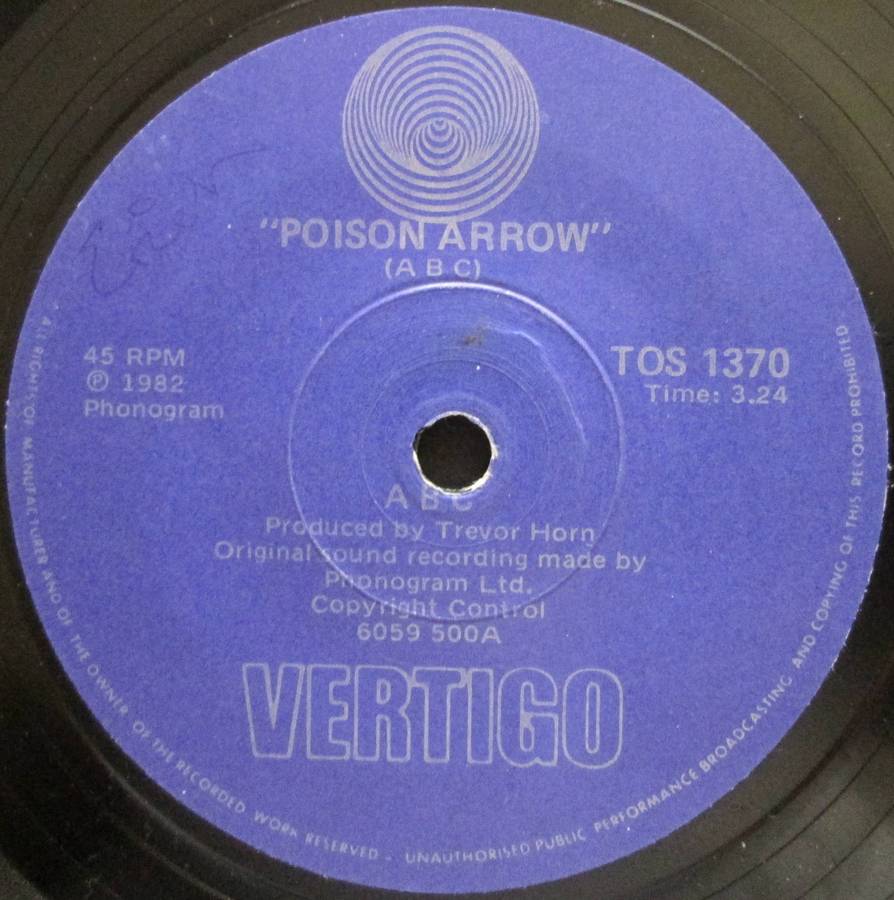 ABC - POISON ARROW / THEME FROM MAN-TRAP (7 SINGLE/VINYL)